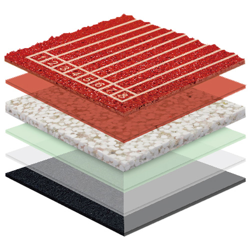 西青无缝预制型塑胶跑道非渗水TPR喷面方案二