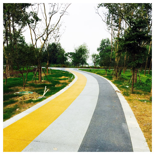 西青广陵公园彩色透水地坪